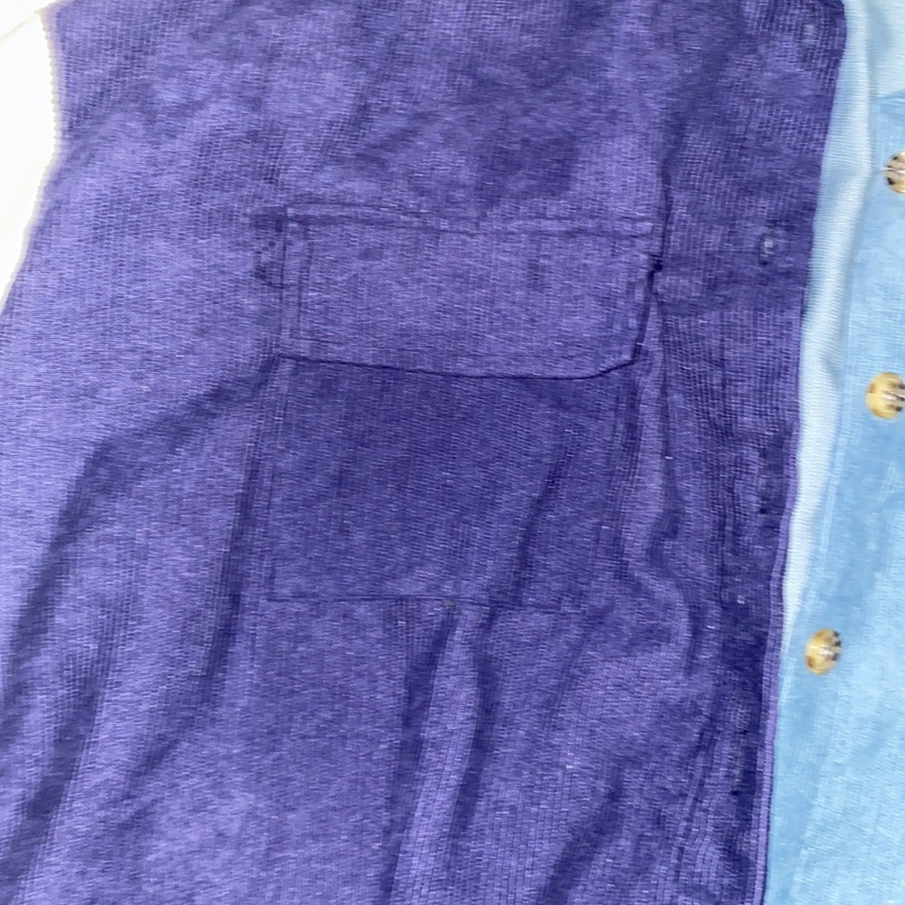 Blue Color Block Shacket - Picture 7 of 11